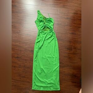 Princess Polly / NBD long body con dress with front cut out detail